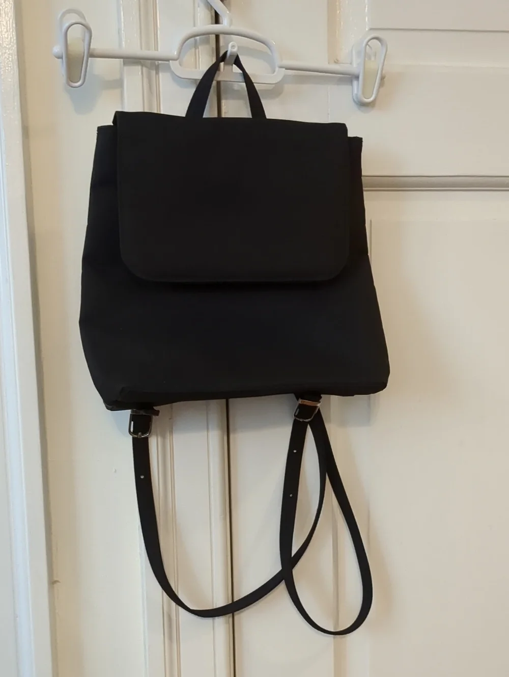 Classic Black Women's Backpack Handbag Fabric